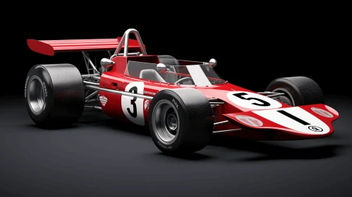 Vintage 1970s Racing Car in Realistic 3D Rendering