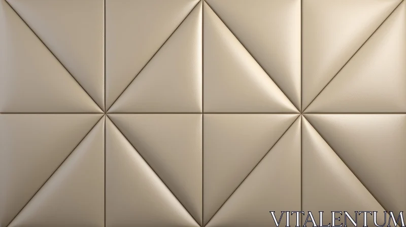 Luxurious Beige Leather Diamond Wall Panel AI Image