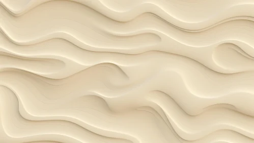 Smooth Wavy Surface Texture in Pale Yellow