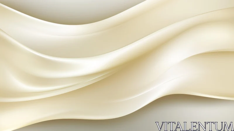 Creamy White Liquid Texture on Beige Background AI Image
