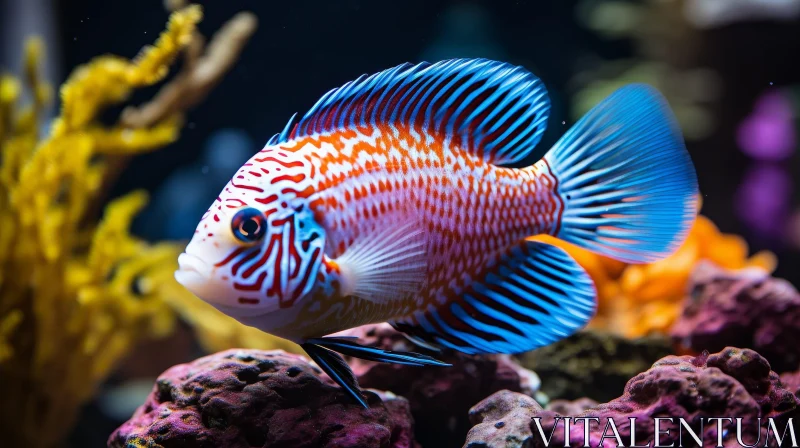 AI ART Colorful Reef Fish in Natural Habitat