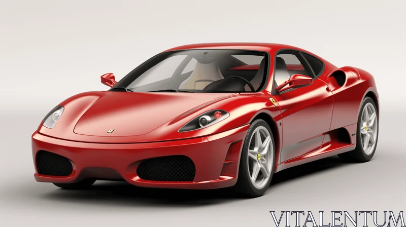 Crimson Ferrari F430: Hyper-Detailed 3D Model | Free Download AI Image