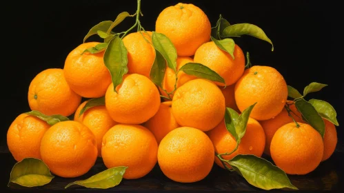 Juicy Oranges Pyramid: Fresh Citrus Fruits Arrangement