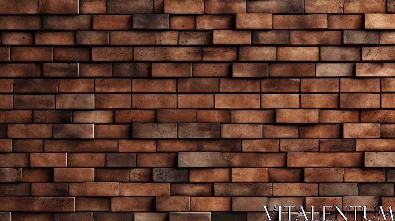 AI ART Brown Brick Wall Texture - Detailed Background for 3D Objects