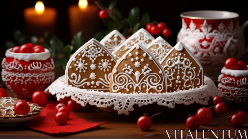 Christmas Feast - Festive Table Decorations AI Image