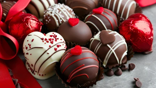 Delicious Assortment of Chocolates - Close-Up View