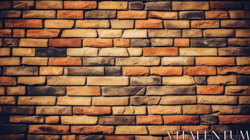 Brick Wall Pattern in Stretcher Bond Design AI Image