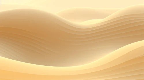Golden Sand Desert 3D Rendering