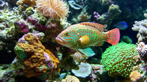 Colorful Fish Swimming in Coral Reef - Underwater Marine Life