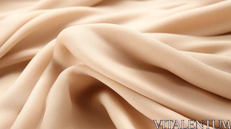 Elegant Beige Silk Fabric - Abstract Pattern AI Image