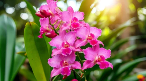 Pink Orchids Close-up | Tropical Flower Photography