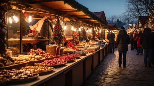 Enchanting Christmas Market in European City