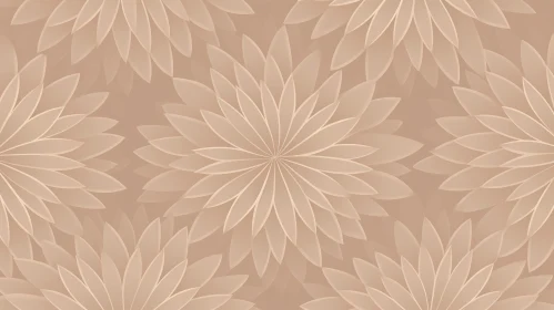 Beige Floral Seamless Pattern - Symmetrical Design