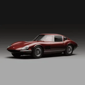 Captivating Classic Ferrari Sports Car on Gray Background