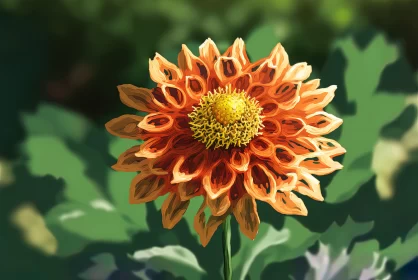 Captivating Realistic Flower Painting - Vibrant Orange, Yellow, and Green