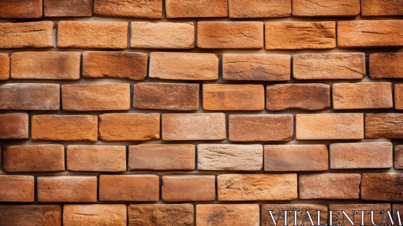 AI ART Rustic Orange-Brown Brick Wall Texture
