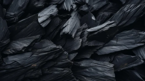 Close-Up Black Charcoal Texture