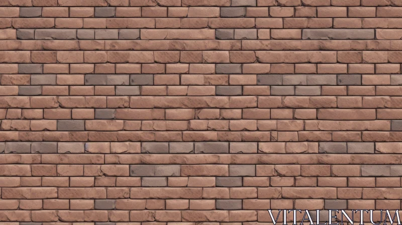 Textured Brick Wall Stretcher Bond Pattern AI Image