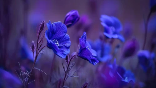 Blue Flowers Close-Up: Stunning Floral Photography for Photostock