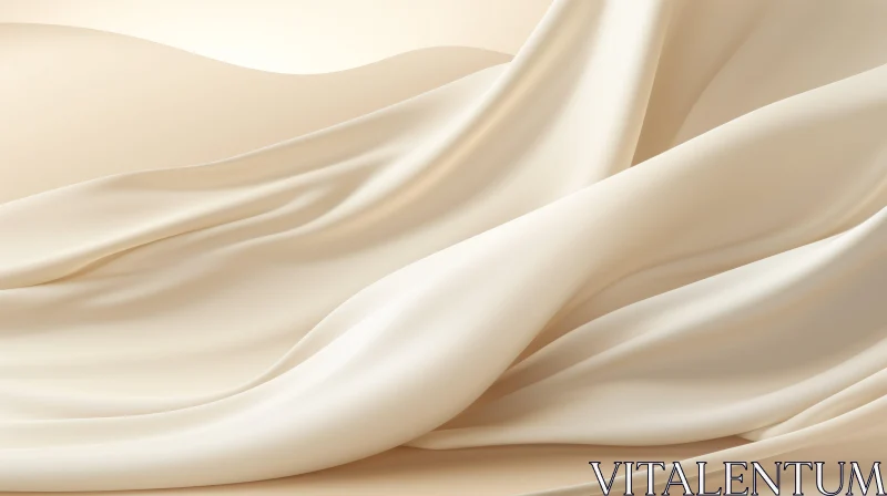 Cream Silk Cloth Texture - Soft Luxurious Background AI Image