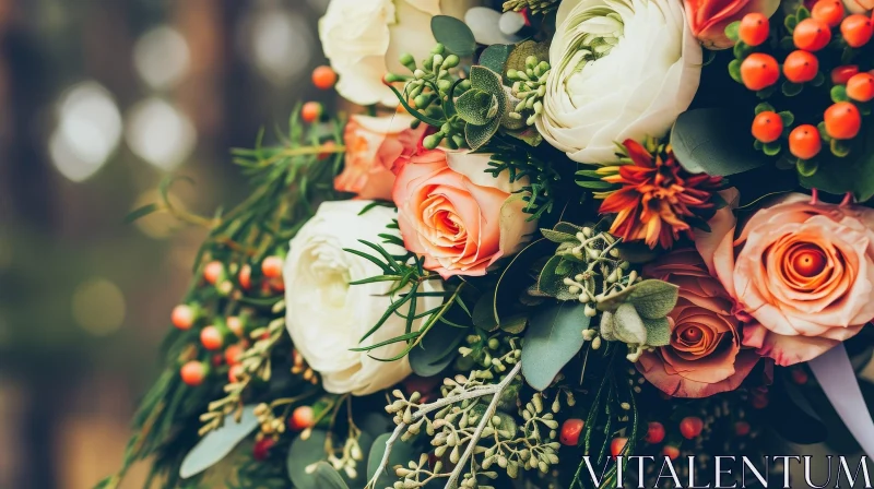 Elegant Wedding Bouquet - Floral Arrangement Inspiration AI Image