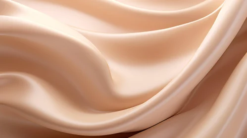 Luxurious Beige Silk Fabric Texture Close-Up