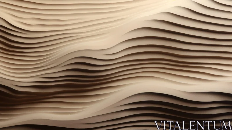 Rippled Sand Dune Texture - Warm Brown Tones AI Image