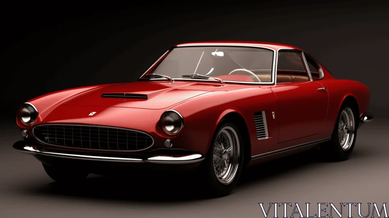 Stunning 3D Ferrari Model in Light Maroon | Mid-century Design AI Image