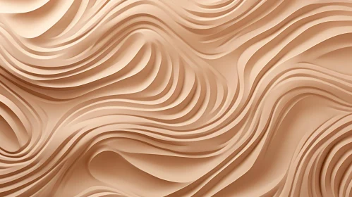 Beige Seamless Wavy Pattern - Neutral Design