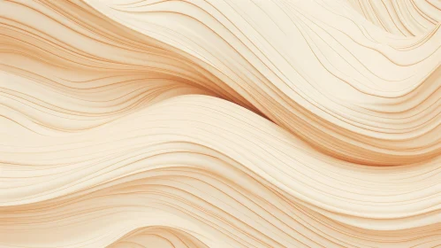 Parametric Surface 3D Render | Organic Shape in Beige and White