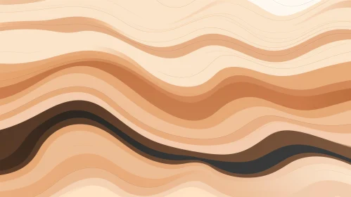 Brown and Beige Wavy Pattern | Abstract Design