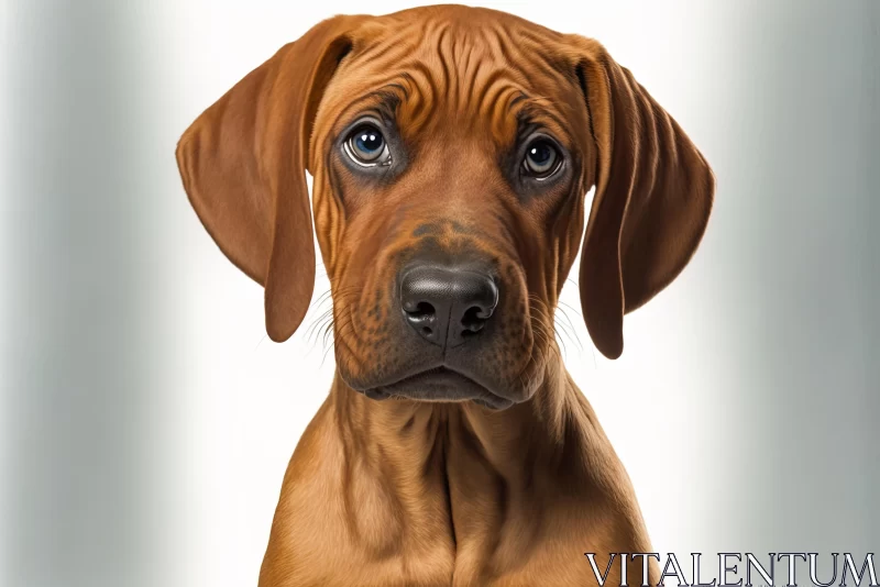 Captivating Brown Doberman Puppy Portrait: A Glimpse of Innocence AI Image
