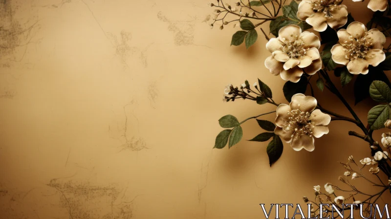 AI ART Romantic Vintage Floral Background for Wedding Invitations