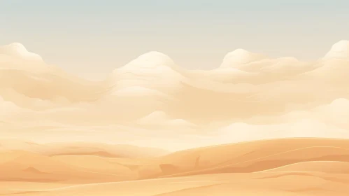 Desert Landscape Vector Illustration - Vibrant Colors