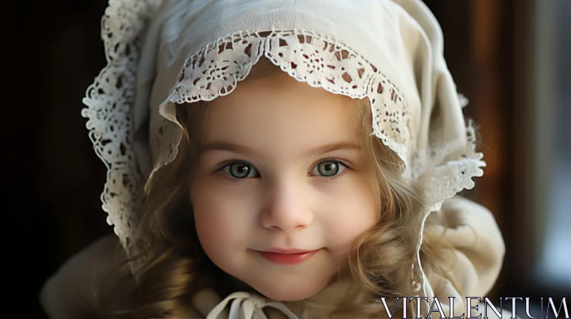 Innocence Captured: Portrait of a Young Girl AI Image