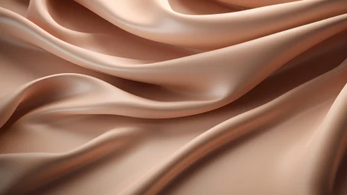 Luxurious Beige Silk Fabric Close-Up