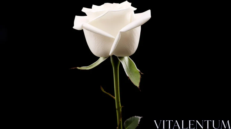 AI ART White Rose Bloom - Elegance in Nature