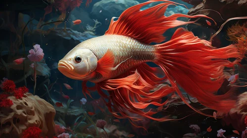 Realistic Betta Fish Digital Painting