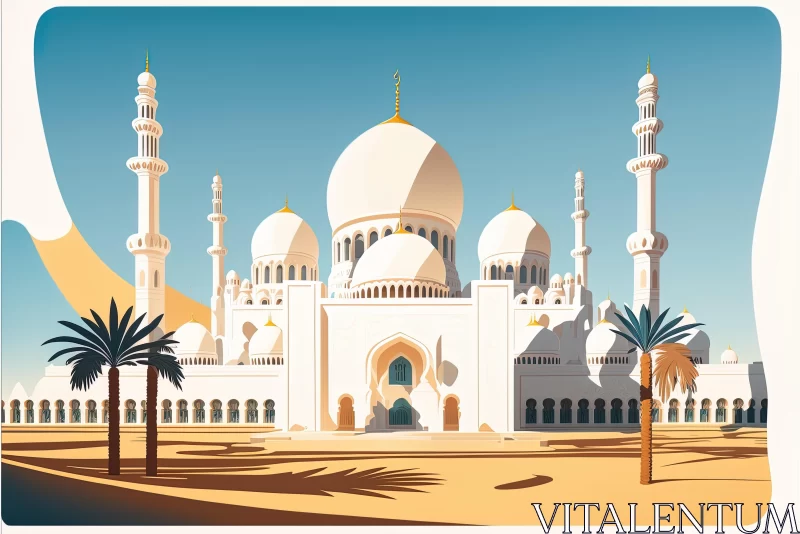 Majestic Sheikhshweyne Mosque Illustration | Grandiose Environments AI Image