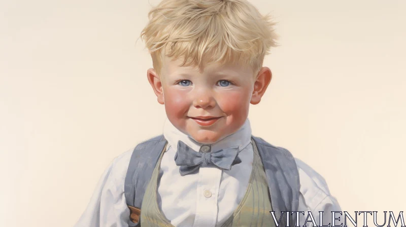 AI ART Charming Young Boy Portrait