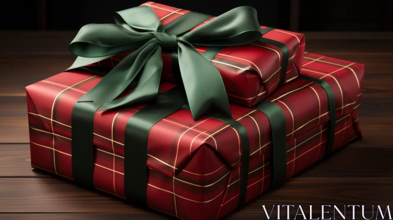 Festive Gift Boxes - Christmas Stock Photo AI Image
