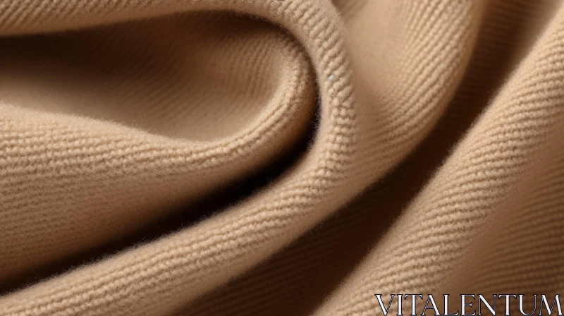 AI ART Elegant Beige Knitted Fabric Texture Close-Up