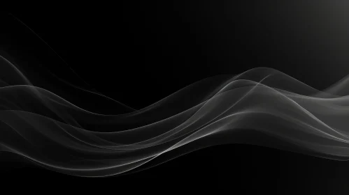 Black and White Abstract Waves | Minimalist Background