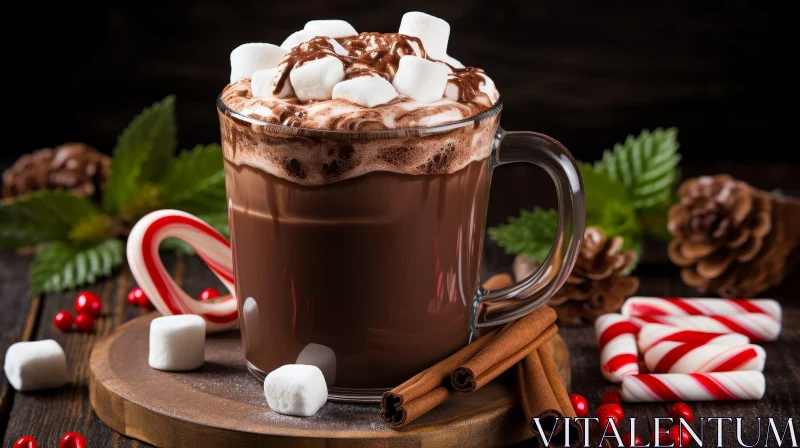 Warm and Cozy Hot Chocolate Scene AI Image