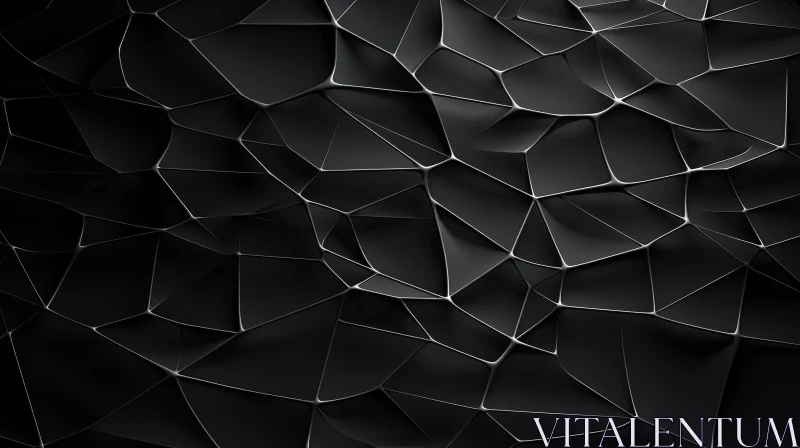 AI ART Elegant Black & Silver Geometric Background