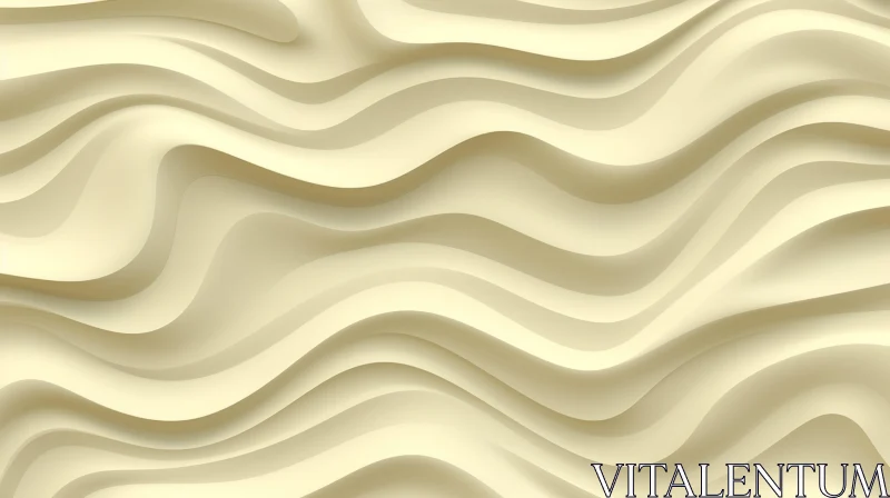 Tranquil Beige Wavy Texture Pattern AI Image