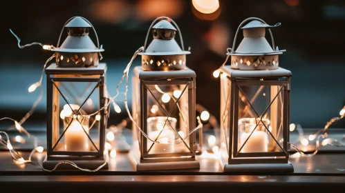 Warm and Inviting Lanterns with Candles