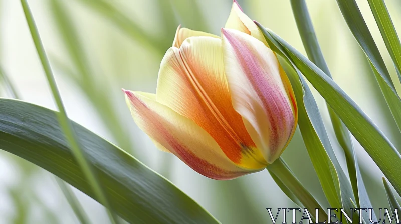 Bloom of Beauty: Stunning Tulip Flower Close-up AI Image