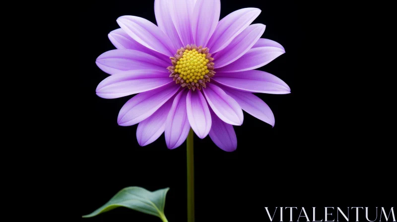 Purple Daisy Close-up: Nature's Beauty Captured AI Image