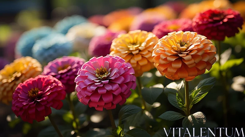 AI ART Colorful Flower Garden Close-Up